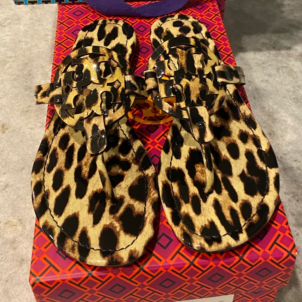 Tory Burch leopard sandals